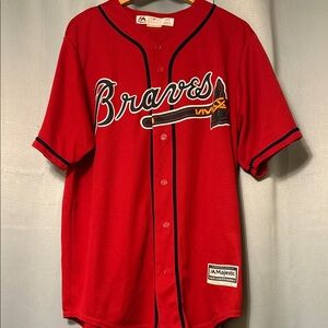 Majestic Red Braves adult Jersey